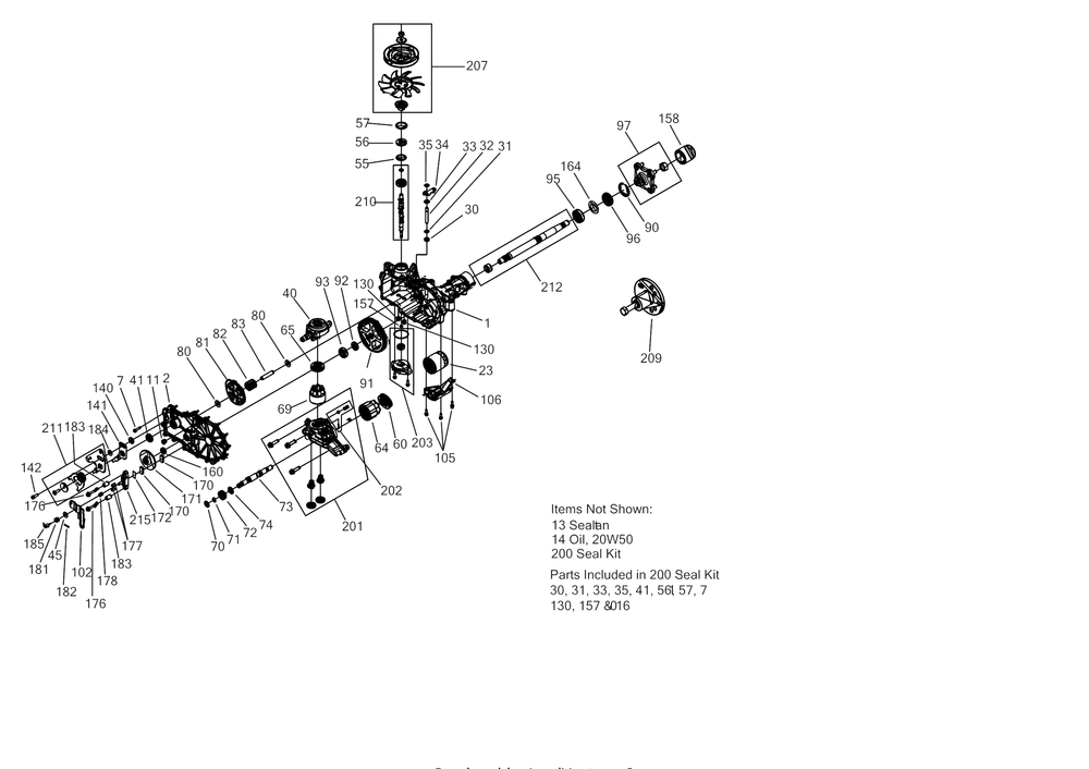 Transmission (Rh) Diagram and Parts List for Z-FORCESX60KW (17AIDGJD010)(2017) Cub Cadet Lawn Tractor